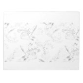 白い背景の白黒の写真 ノートパッド (正面)