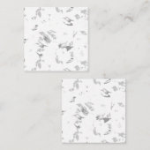 白い背景の白黒の写真 予約カード (正面/裏面)