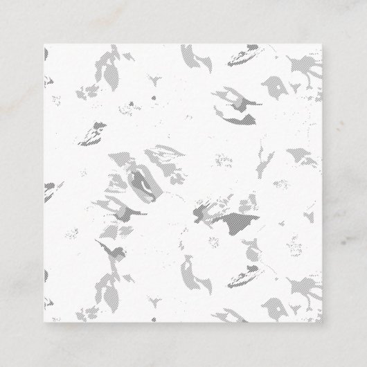 白い背景の白黒の写真 予約カード (裏面)