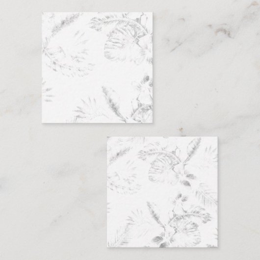 白い背景の白黒の写真 予約カード (正面/裏面)