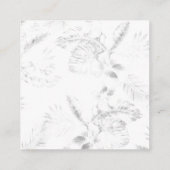 白い背景の白黒の写真 予約カード (裏面)