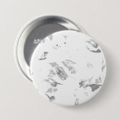 白い背景の白黒の写真 缶バッジ (正面&裏面)