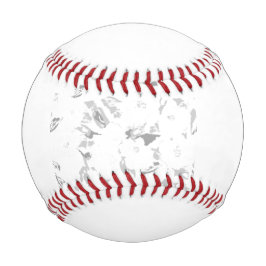 白い背景の白黒の写真 野球ボール