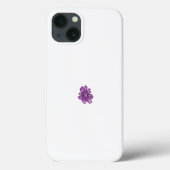 白い背景の紫の花 Case-Mate iPhoneケース (裏面)