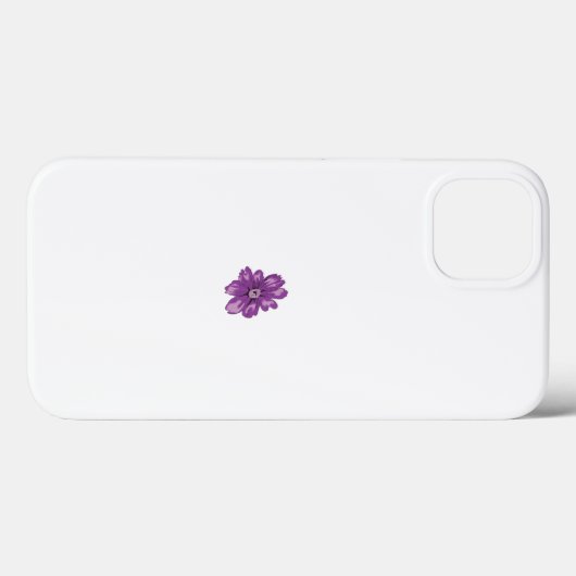 白い背景の紫の花 Case-Mate iPhoneケース (裏面 (横))