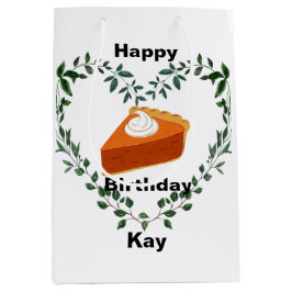 白い背景の緑のケーキのアイスクリーム ミディアムペーパーバッグ