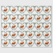 白い背景の緑のケーキのアイスクリーム ラッピングペーパー (フラット)