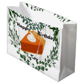 白い背景の緑のケーキのアイスクリーム ラージペーパーバッグ (正面アングル)