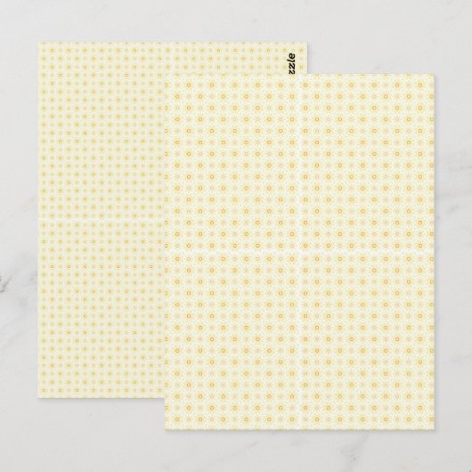 白い背景の美しい黄色の円 ポストカード (正面/裏面)