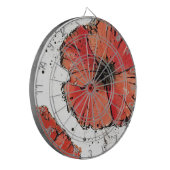 白い背景の花 ダーツボード (正面左)