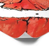 白い背景の花 ポスター (角)