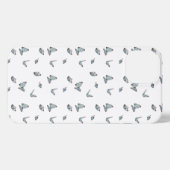 白い背景の蝶 iPhoneケース (裏面横)