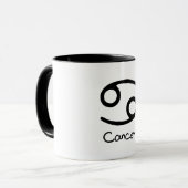 白い背景の蟹座 マグカップ (正面左)