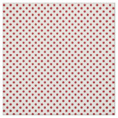 白い背景の赤い水玉模様 ファブリック (見本)