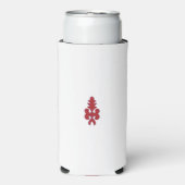 白い背景の赤と青の模様 スリム缶クーラー (Seltzer正面)