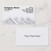 白い背景の連邦租税の型枠 名刺 (正面/裏面)