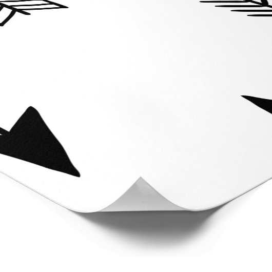 白い背景の部族矢印。シームレスパター ポスター (角)