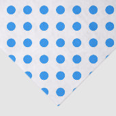 白い背景の青い水玉模様 薄葉紙 (詳細)