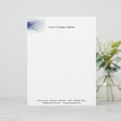 白い背景の青い音楽爆発 レターヘッド (スタンド正面)