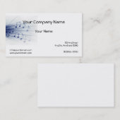 白い背景の青い音楽爆発 名刺 (正面/裏面)