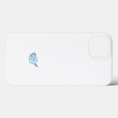 白い背景の青と白の花 Case-Mate iPhoneケース (裏面 (横))