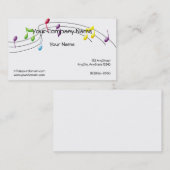 白い背景の音楽虹のスタッフ 名刺 (正面/裏面)