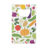 白い背景の食糧 クレジットカード栓抜き (裏面)