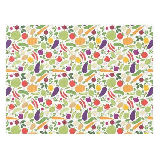 白い背景の食糧 テーブルクロス (正面(横))