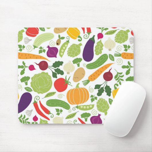 白い背景の食糧 マウスパッド (マウス)