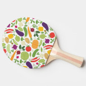 白い背景の食糧 卓球ラケット (横)