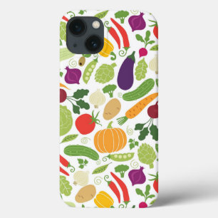 白い背景の食糧 iPhone 13ケース