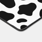 白い背景の黒いスポットパターン デスクマット (コーナー)