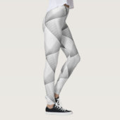 白い背景の黒いテクスチャライン レギンス (右)