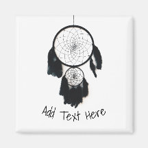 白い背景の黒いドリームキャッチャー