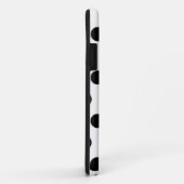 白い背景の黒い水玉模様 Case-Mate iPhoneケース (裏面/右)