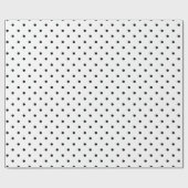 白い背景の黒い点が付いている包装紙 ラッピングペーパー (フラット)