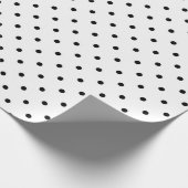 白い背景の黒い点が付いている包装紙 ラッピングペーパー (角)