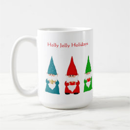 白い背景の7匹のクリスマスノーム コーヒーマグカップ