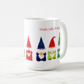 白い背景の7人のクリスマスノーム コーヒーマグカップ (正面右)