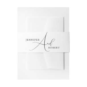 白い背景のBlacスクリプトタイポグラフィ 招待状ベリーバンド