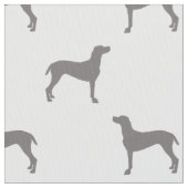 白い背景のWeimaranerの灰色のシルエット ファブリック (クローズアップ)
