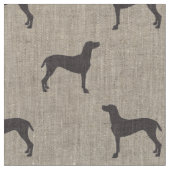 白い背景のWeimaranerの灰色のシルエット ファブリック (クローズアップ)