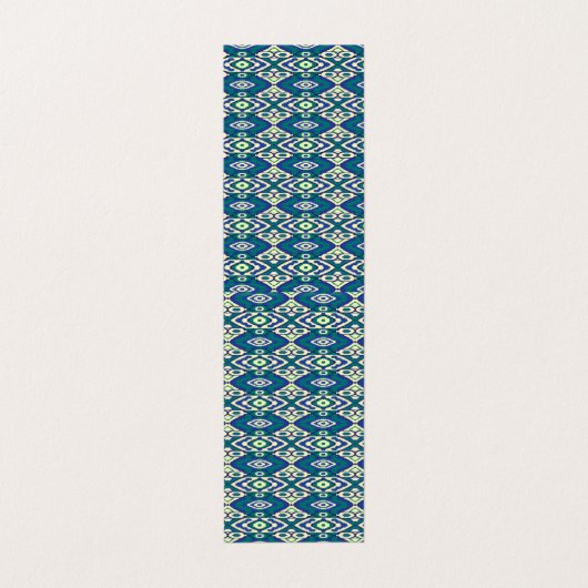 白い背景をもつ青と緑の模様 名刺 (外部フラット)