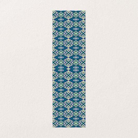 白い背景をもつ青と緑の模様 名刺 (内部フラット)