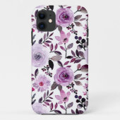 白い背景を持つピンクの花柄 Case-Mate iPhoneケース (裏面)