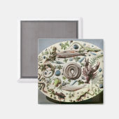 白い背景を持つルスティク・フィギュリンの料理 マグネット (正面/裏面)