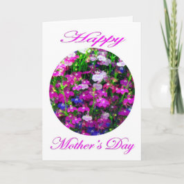 白い背景を持つ母の日の花束 カード