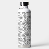 白い背景を持つ白黒の模様 ウォーターボトル (右面)