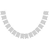 白い背景を持つ白黒の模様 バンティングフラッグ (全)