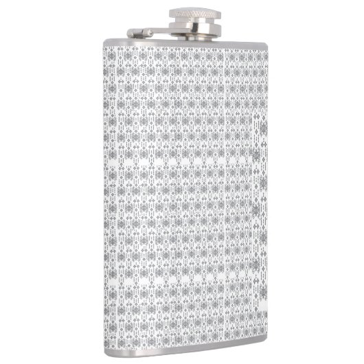 白い背景を持つ白黒の模様 フラスク (右)